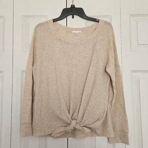 Billie Tie Front Brushed Knit Top